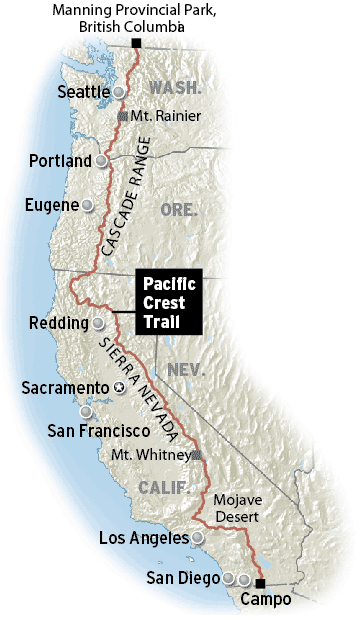 Pacific Crest Trail Mileage Our Next Journey - The Pacific Crest Trail! - Trekking The Planet