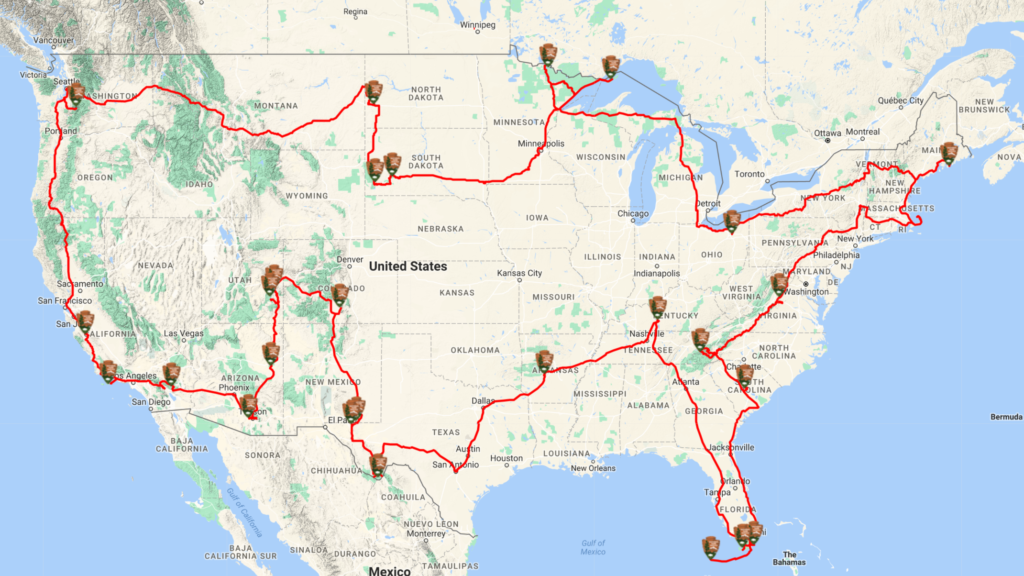 National Parks Road Trip Map How We Took The Ultimate Us National Park Road Trip - Trekking The Planet